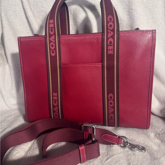 Coach Handbags - Coach Smith Red Leather Tote Bag